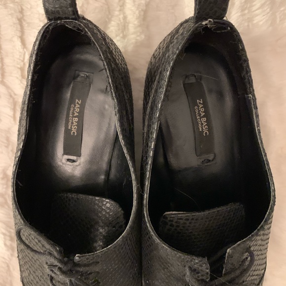ZARA leather patterned Oxfords - Picture 4 of 8